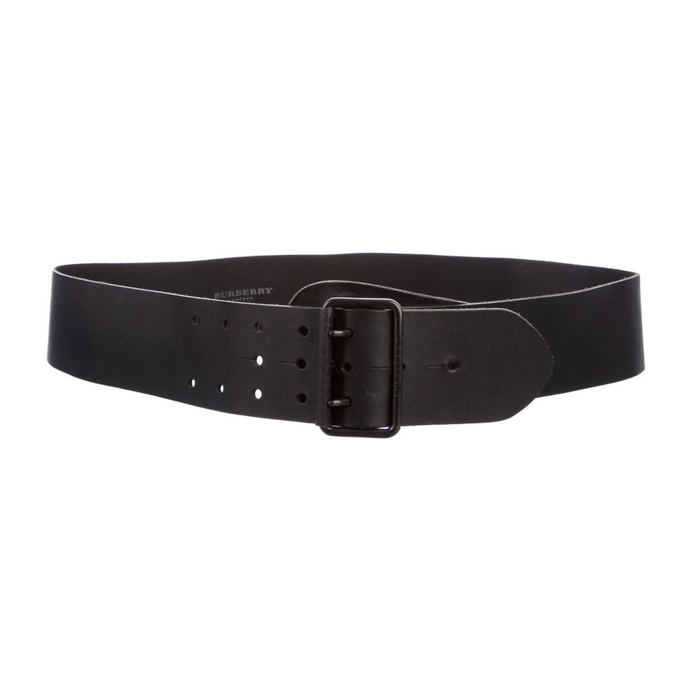 Authentic Burberry Black Leather Waist Belt